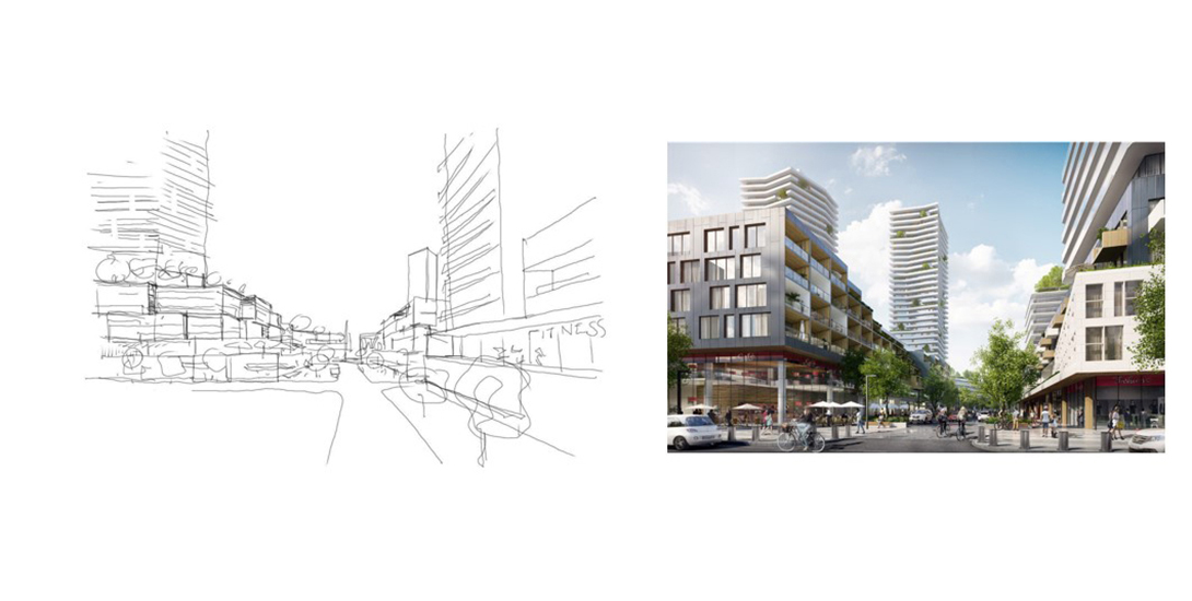 Bellaluc Tina Cantwell Coquitlam Vision Plan First Phase Marketplace Sketch 13